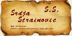 Srđa Strainović vizit kartica
